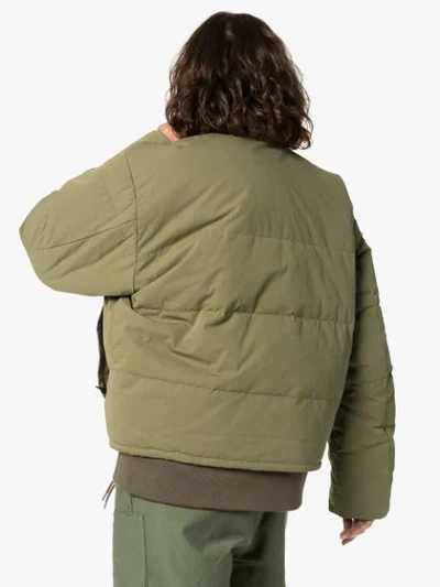 Shop Ambush Reversible Padded Bomber Jacket In Green