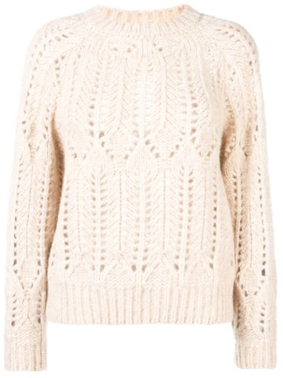 Shop Vanessa Bruno Open Knit Sweater - Neutrals