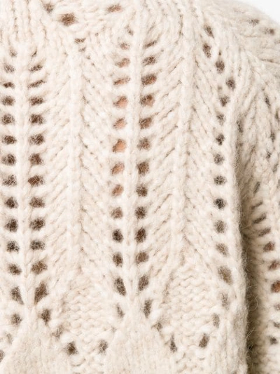 Shop Vanessa Bruno Open Knit Sweater - Neutrals