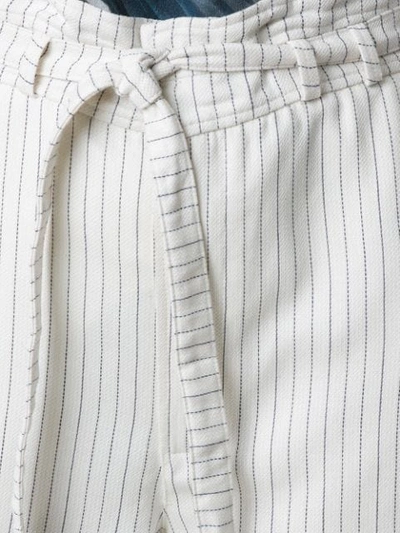 Shop Tufi Duek Striped Culottes In White