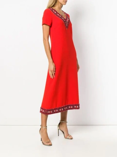 Shop Goat Glam Embellished Neckline Dress - Red