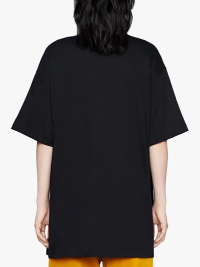 Shop Gucci Oversize T-shirt With  Blade Print In Black