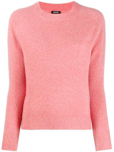 Shop Aspesi V-neck Fine Knit Jumper In Pink