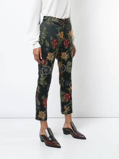 Shop Rosetta Getty Floral Print Trousers In Multi