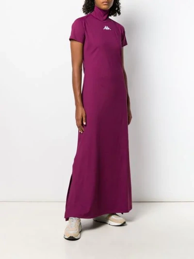 Shop Kappa Long-length T-shirt Dress In Violet White