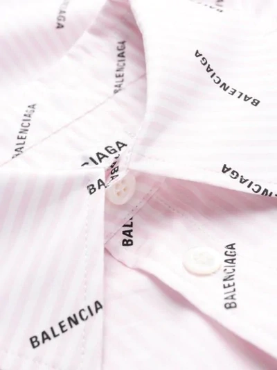BALENCIAGA LOGO-PRINTED MASCULINE SHIRT - 粉色