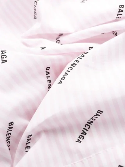 Shop Balenciaga Logo-printed Masculine Shirt In Pink