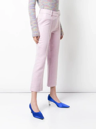 Shop Sies Marjan Danit Flared Cropped Trousers In Pink