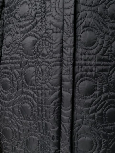 Shop Ferragamo Salvatore  Quilted Gancio Coat - Black