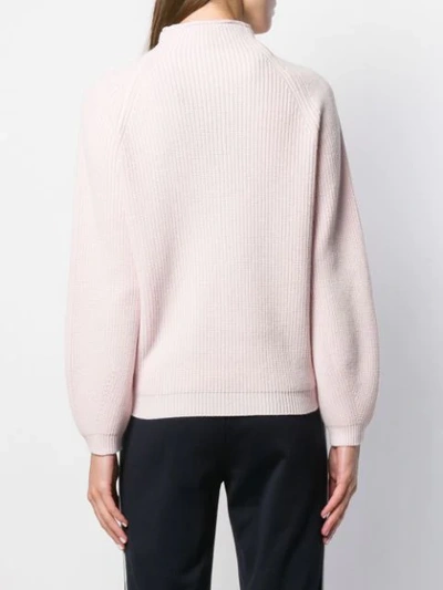 Shop Peserico Ribbed Knit Jumper In Pink