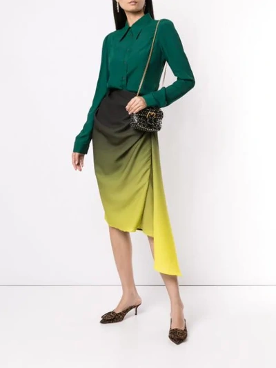 Shop N°21 Pointed Collar Shirt In Green