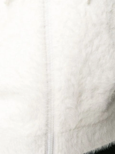 Shop Pinko Long Sleeve Textured Hoodie In White