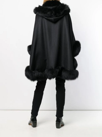 Shop Liska Oversized Hooded Coat In Black