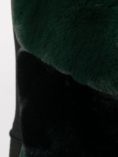 Shop Apparis Ritana Faux Fur Padded Vest In Noir Emerald