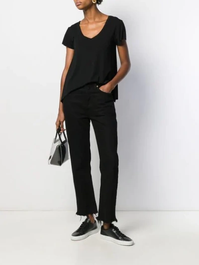 Shop Styland U-neck T-shirt In Black