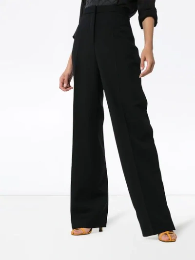 Jil Sander Split-cuff Wool-blend Trousers In Blue