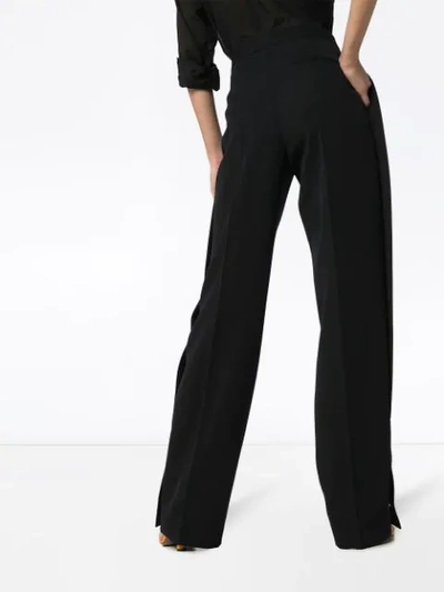 Jil Sander Split-cuff Wool-blend Trousers In Blue