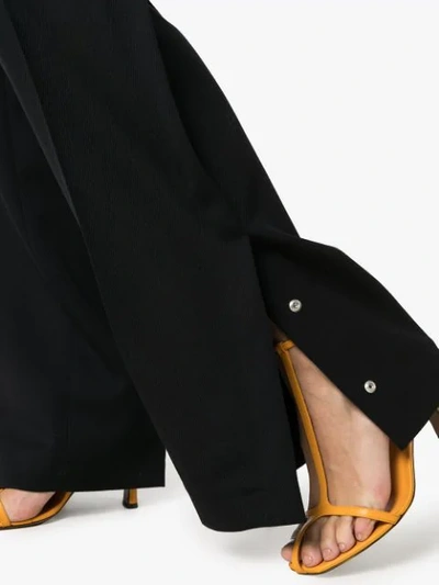 Jil Sander Split-cuff Wool-blend Trousers In Blue