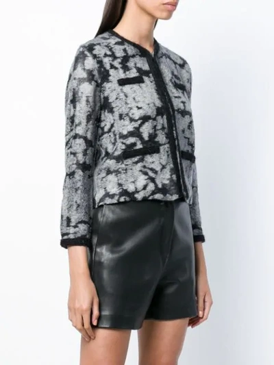 Shop Avant Toi Cropped Jacket In Grey