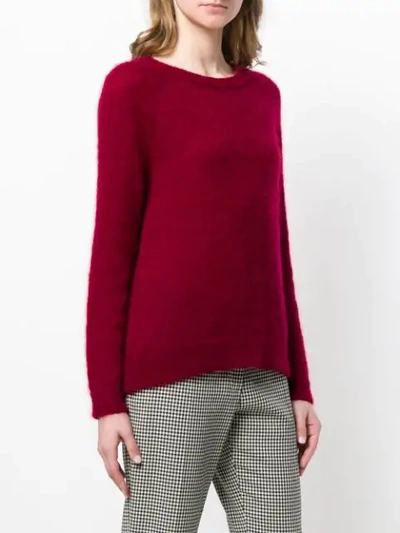 Shop Luisa Cerano Long-sleeve Fitted Sweater - Red