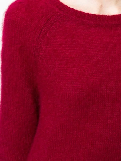 Shop Luisa Cerano Long-sleeve Fitted Sweater - Red