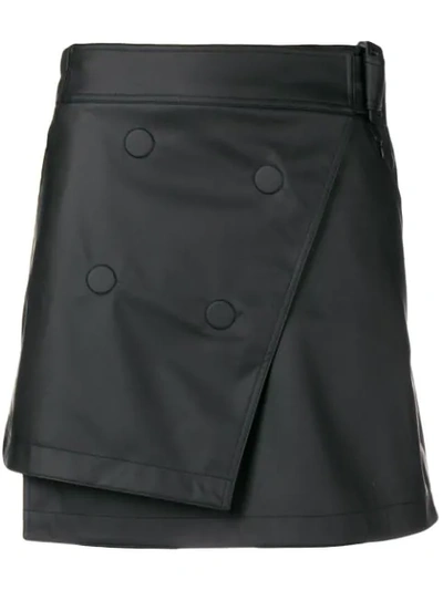 Shop Rabanne Mini Wrap Skirt In Black
