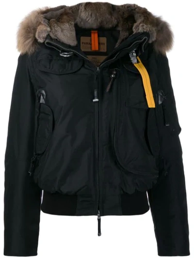 Shop Parajumpers Cropped Down Jacket In Black