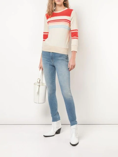 Shop Mother Striped Slim In White