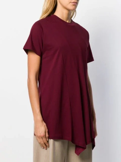 Shop Jw Anderson Panelled Handkerchief T-shirt In Red
