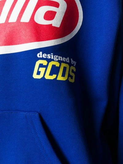 Shop Gcds Kapuzenpullover Mit Logo-print In Blue