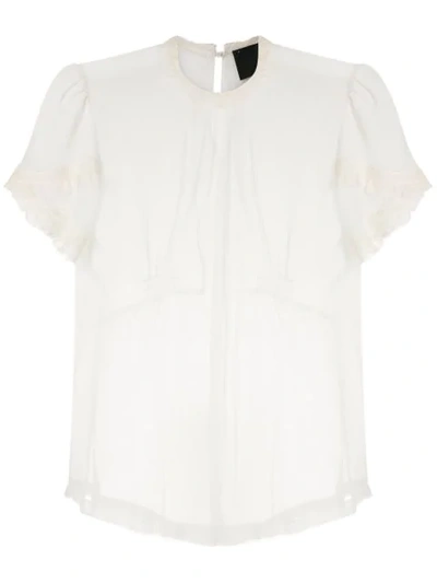 Shop Andrea Bogosian Silk Blouse In White