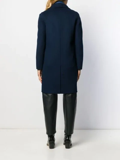 Shop Arma Single Breasted Coat In Blue