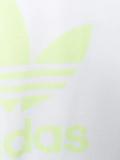 Shop Adidas Originals Logo Print T-shirt In White