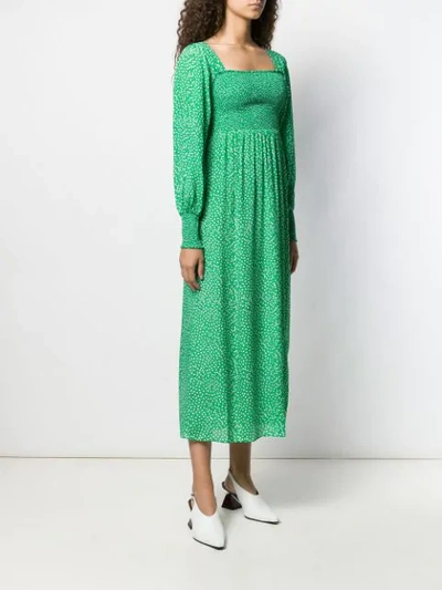 Shop Rixo London Marianne Floral Dress In Green