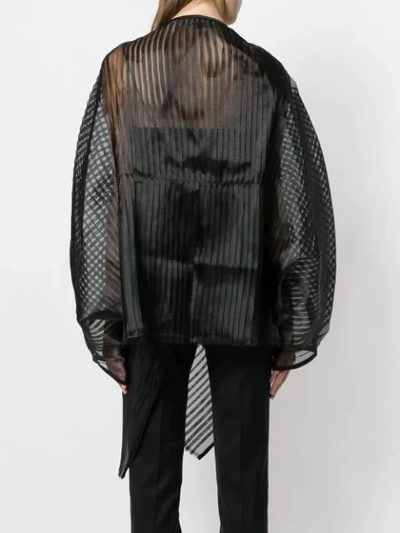Shop Sid Neigum Structured Sheer Pleated Jacket - Black