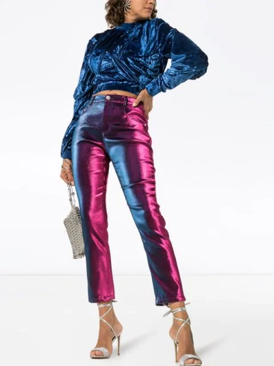 TWO TONE STRAIGHT LEG TROUSERS