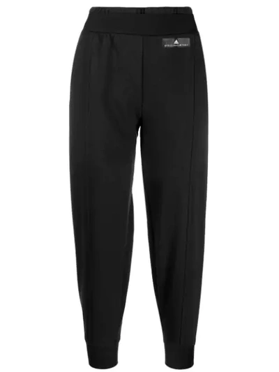 Shop Adidas By Stella Mccartney Cropped Track Pants In Black