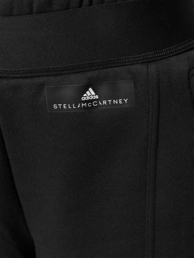 Shop Adidas By Stella Mccartney Cropped Track Pants In Black