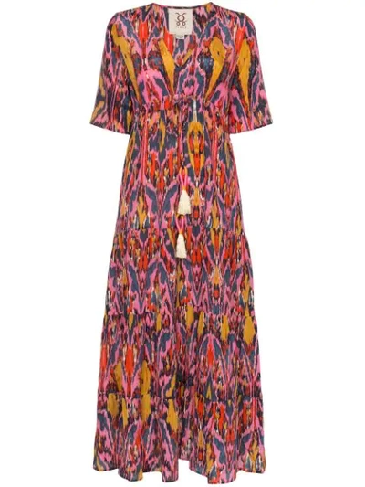 Shop Figue Kalila Printed Maxi Dress In Noifp
