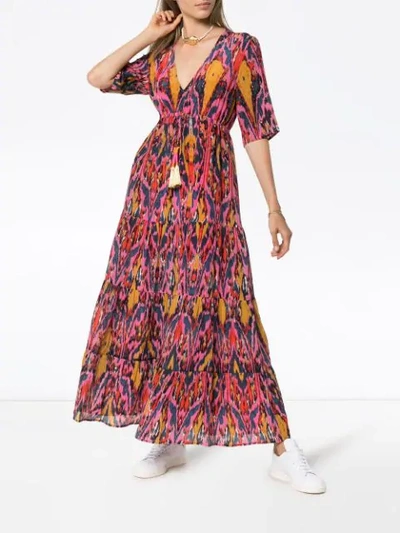 Shop Figue Kalila Printed Maxi Dress In Noifp