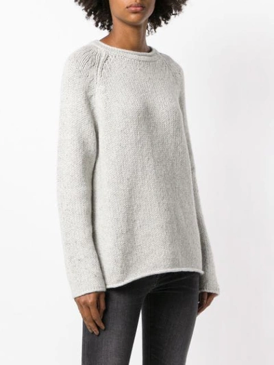 Shop Iris Von Arnim Round Neck Sweater - White
