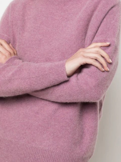 Shop Vince Cashmere Funnel Neck Jumper In Pink