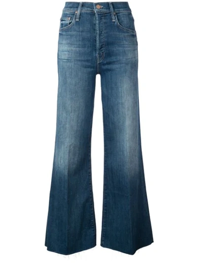 Shop Mother The Tomcat Roller Fray Jeans In Blue