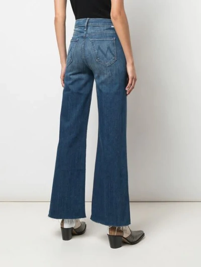 Shop Mother The Tomcat Roller Fray Jeans In Blue