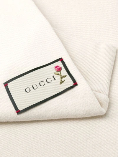 Shop Gucci The Face Print Sweatshirt In Neutrals