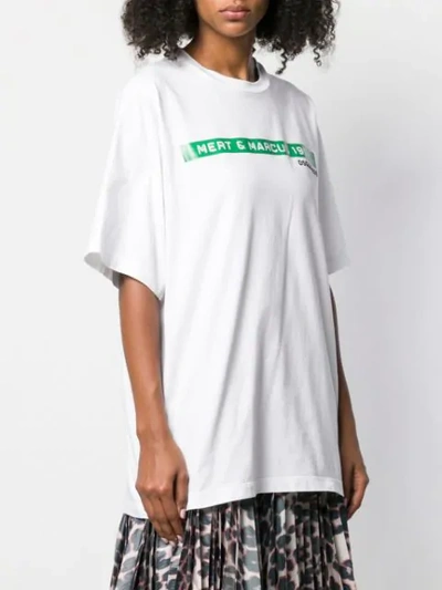 Shop Dsquared2 X Mert And Marcus Logo Printed T-shirt In White