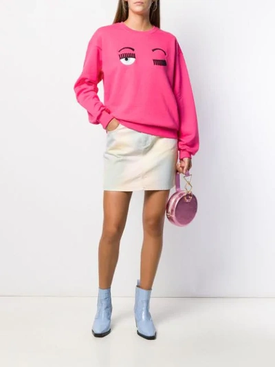 Shop Chiara Ferragni Flirting Sweatshirt In Pink