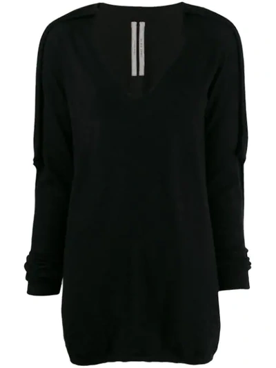 Shop Rick Owens Long Sweater In Black