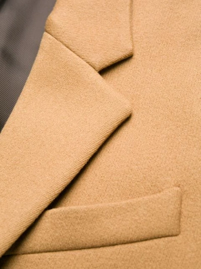 Shop Bottega Veneta Belted Single Breasted Coat In Brown