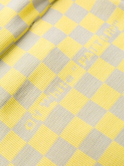 Shop Off-white Checkerboard Leggings In Yellow